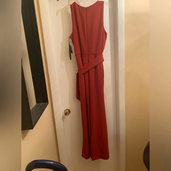 I.N.C. Sleeveless Jumpsuit with belt and pleated front. - Picture 5 of 6